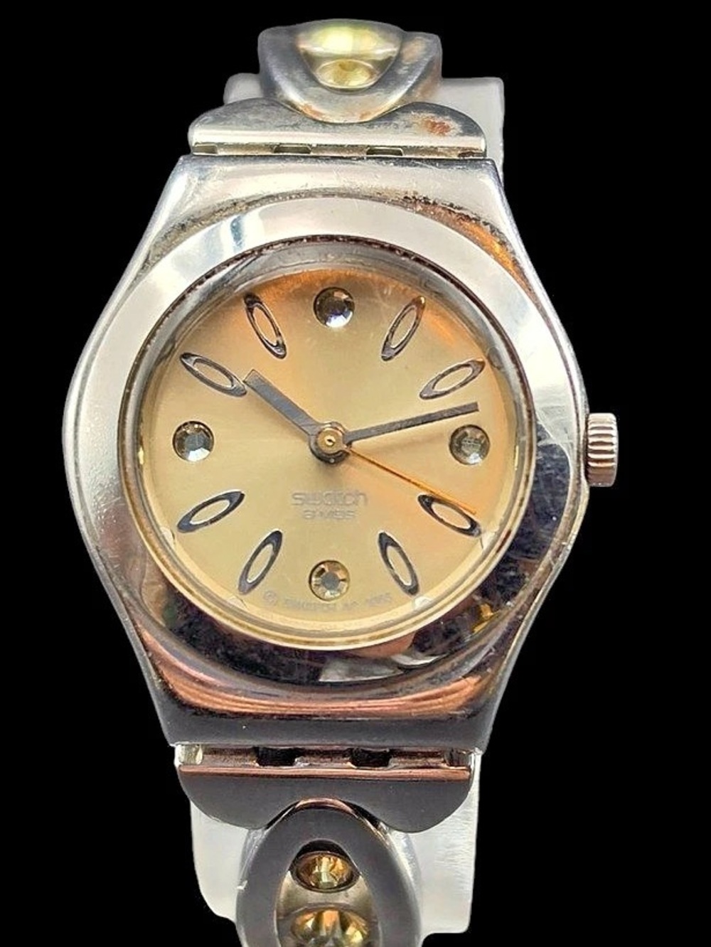 Swatch Goldy Hug Watch Silver & Gold